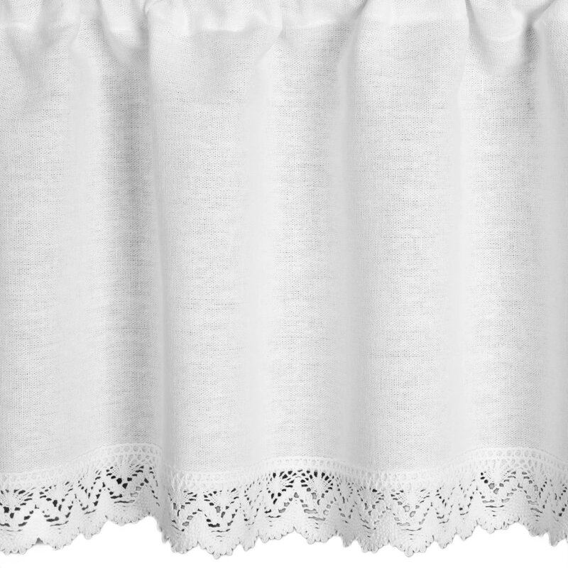 Firana gotowa EUROFIRANY Gusto 150 x 30 cm Biały
