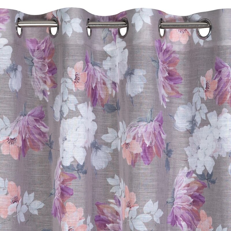 Zasłona EUROFIRANY Sherry 140 x 250 cm Srebrny