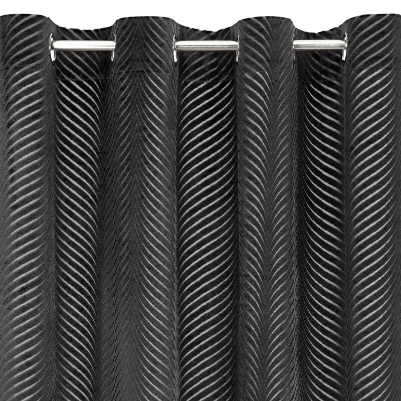 Zasłona EUROFIRANY Lussi 140 x 250 cm Czarny