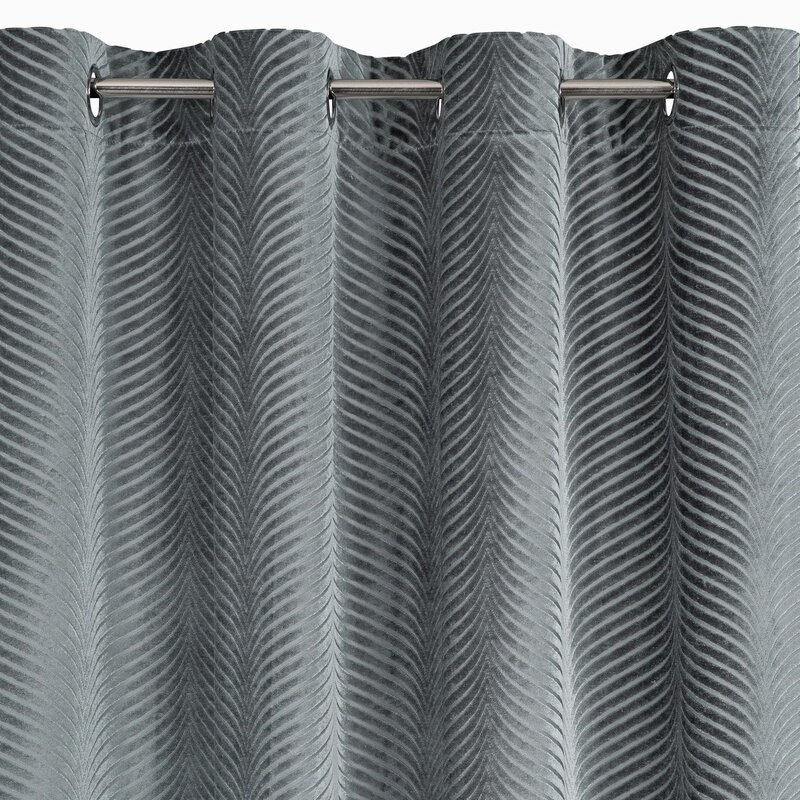 Zasłona EUROFIRANY Lussi 140 x 250 cm Stalowy