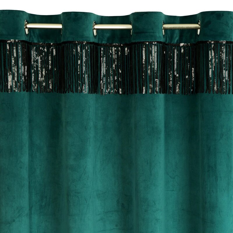 Zasłona EUROFIRANY Jasper 140 x 250 cm Ciemnoturkusowy