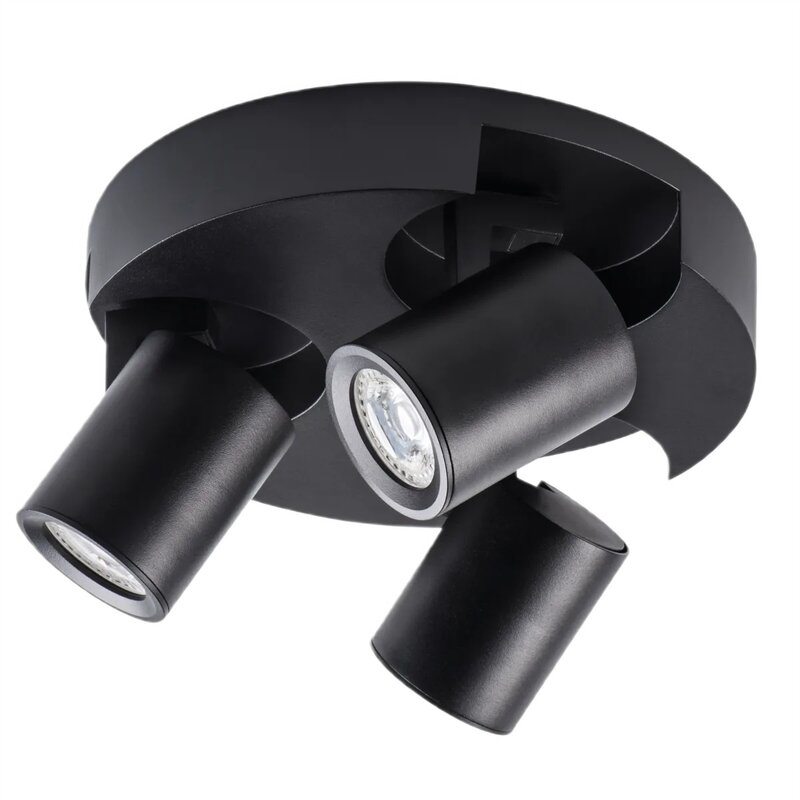Lampa sufitowa punktowa LIGHTLOGIC LL PORI EL-3O B Czarny