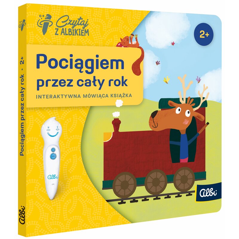 Książka Czytaj z Albikiem Pociągiem przez cały rok Lucie Krystlíková (twarda okładka)