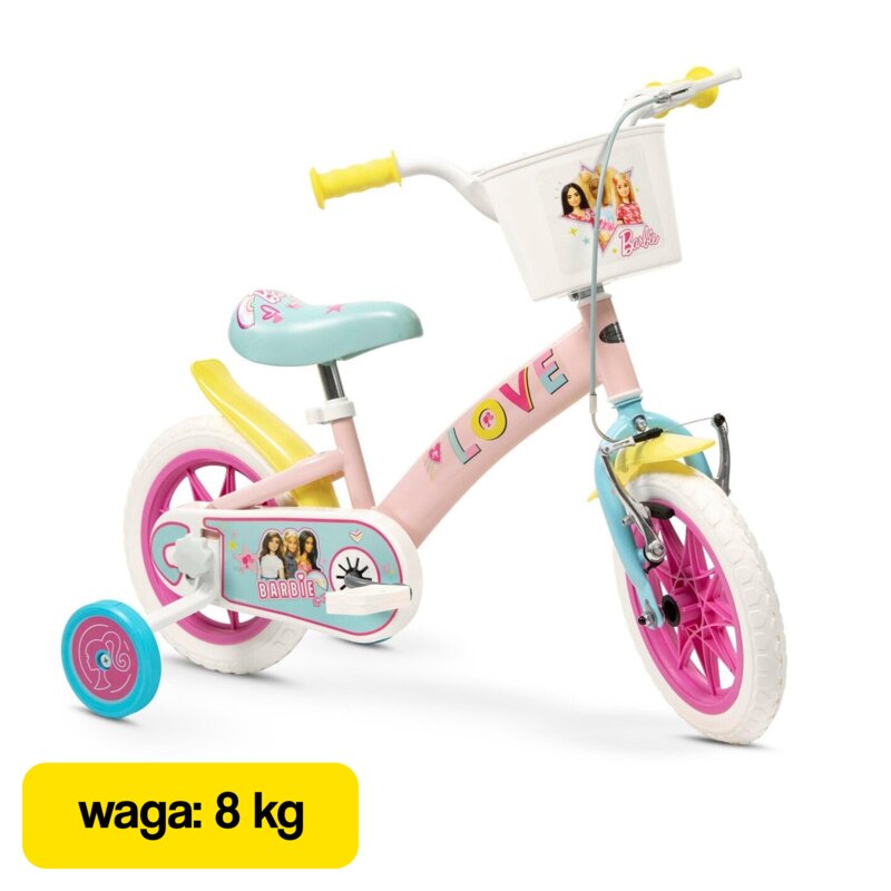 Rower dziecięcy TOIMSA Barbie 12 cali Różowy Wzrost: 85-100 cm Wiek: 3-5 lat