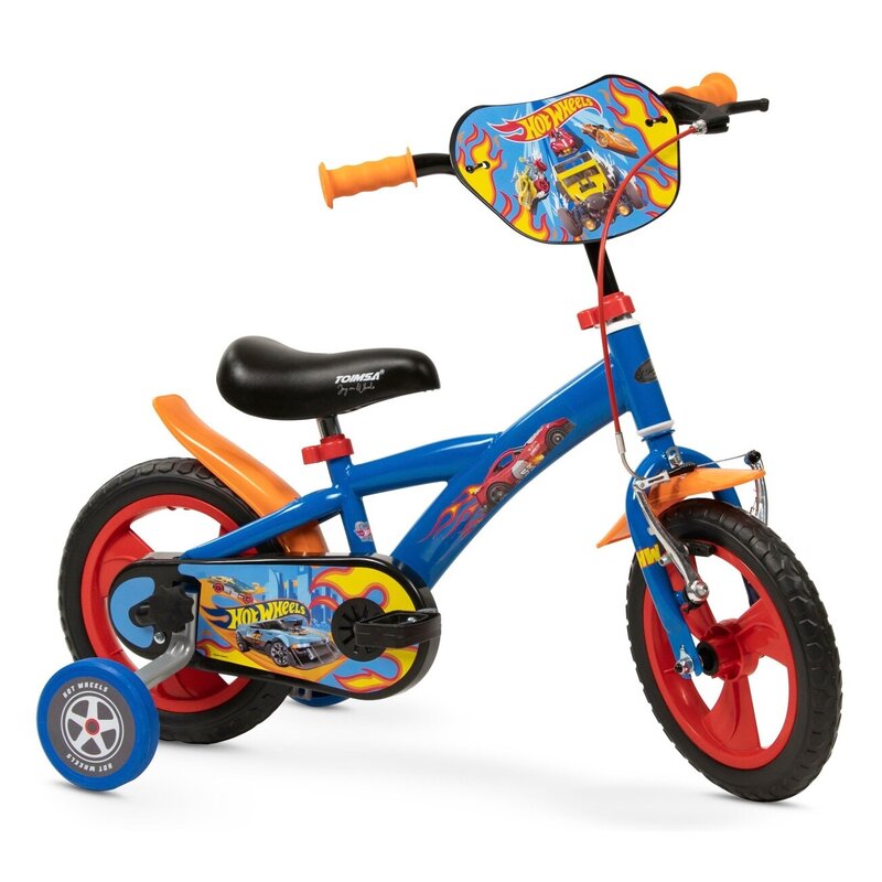 Rower dziecięcy TOIMSA Hot Wheels 12 cali Niebiesko-czerwony Wzrost: 85-100 cm Wiek: 3-5 lat