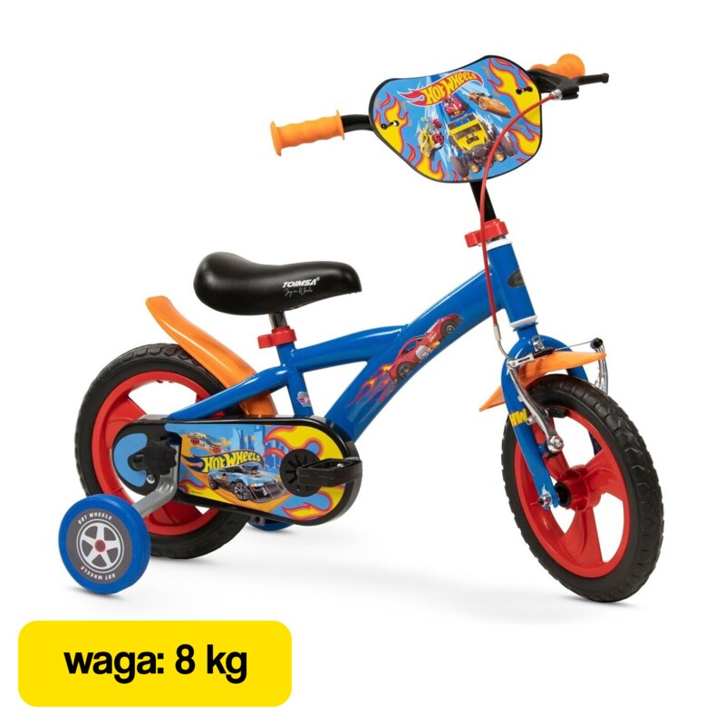 Rower dziecięcy TOIMSA Hot Wheels 12 cali Niebiesko-czerwony Wzrost: 85-100 cm Wiek: 3-5 lat