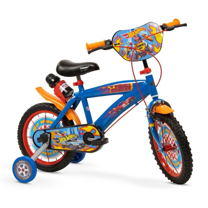 Rower dziecięcy TOIMSA Hot Wheels 14 cali Niebiesko-czerwony Wzrost: 95-110 cm Wiek: 4-6 lat
