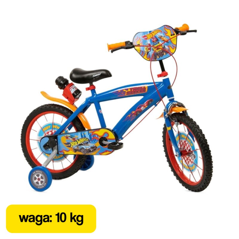 Rower dziecięcy TOIMSA Hot Wheels 16 cali Niebiesko-czerwony Wzrost: 100-120 cm Wiek: 5 lat
