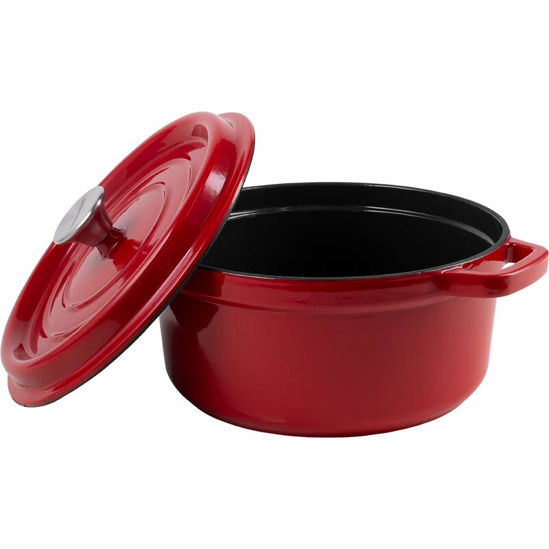 Garnek żeliwny VINTAGE CUISINE VC2P2218RF20CP Czerwony 2.2L