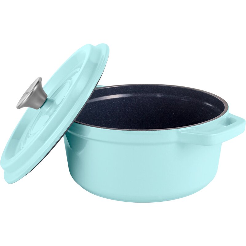 Garnek żeliwny VINTAGE CUISINE VC2P2218MT20CP Miętowy 2.2L