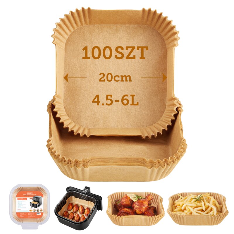Papier do Air Fryer COSORI CLR-R601-NEU 20 x 20 cm (100 sztuk)