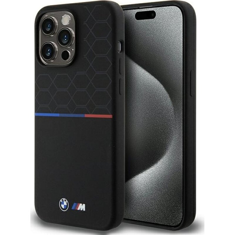 BMW Silicone Pattern MagSafe BMHMP15X22SMPK do iPhone 15 Pro Max Czarny