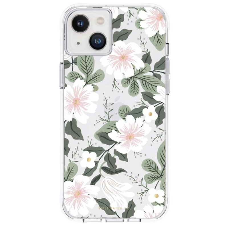 Etui RIFLE PAPER CO. Clear do Apple iPhone 14 Plus Biały