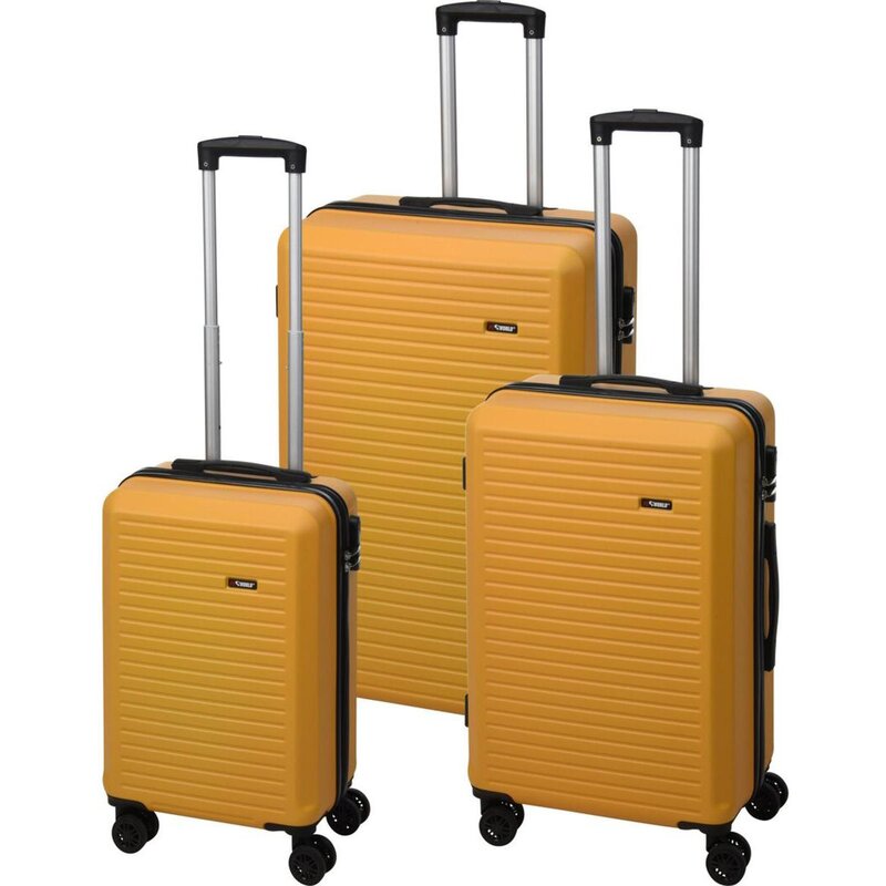Zestaw walizek PROWORLD 7092401 56/65.5/74 cm Żółty