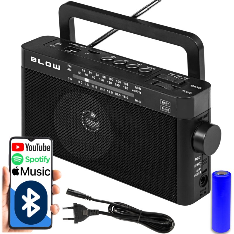 Radio BLOW RA9 Analogowe Przenośne Czarny