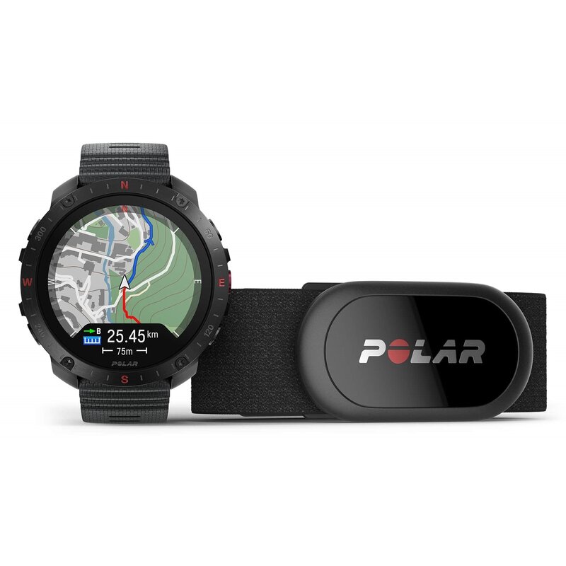 Smartwatch POLAR Grit X2 Pro 48mm Czarny S-L + czujnik tętna H10
