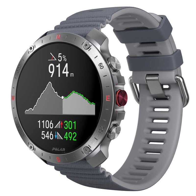 Smartwatch POLAR Grit X2 Pro 48mm S-L Srebrno-szary