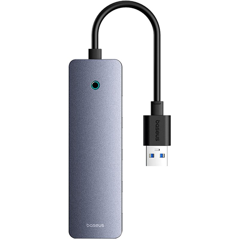 Hub BASEUS UltraJoy Lite 4w1 0.15 m USB 3.2 Gen. 1, Pasywny Szary