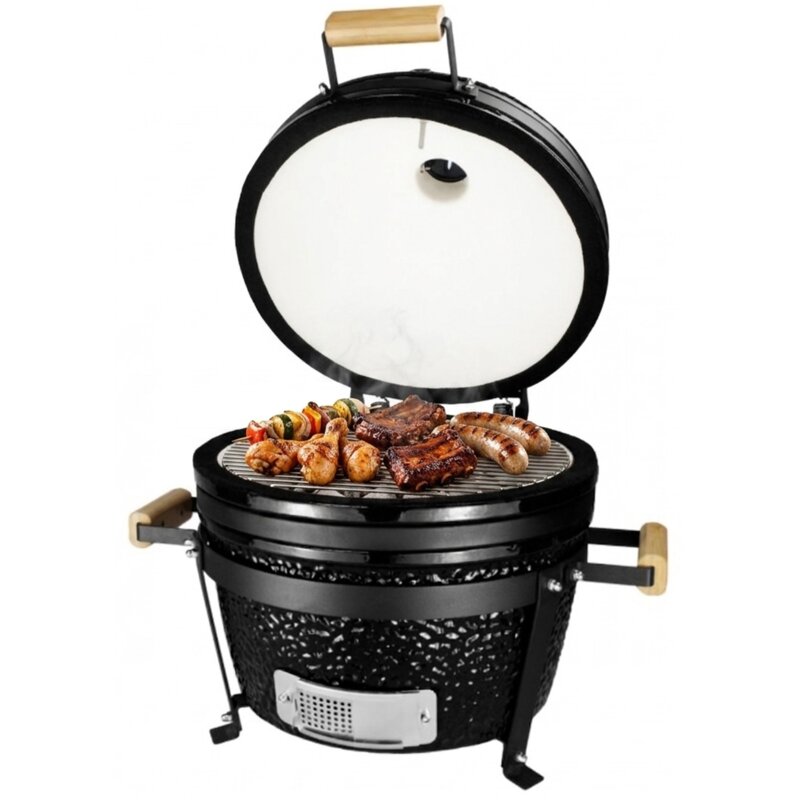 Grill ogrodowy ceramiczny węglowy MIRPOL GRILL CER CL-16T Zamykany, z termometrem