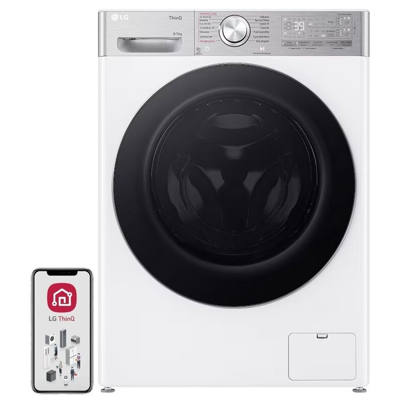 LG F2D95902W Slim 47,5cm 9kg/5kg Funkcje AI Zdalne sterowanie