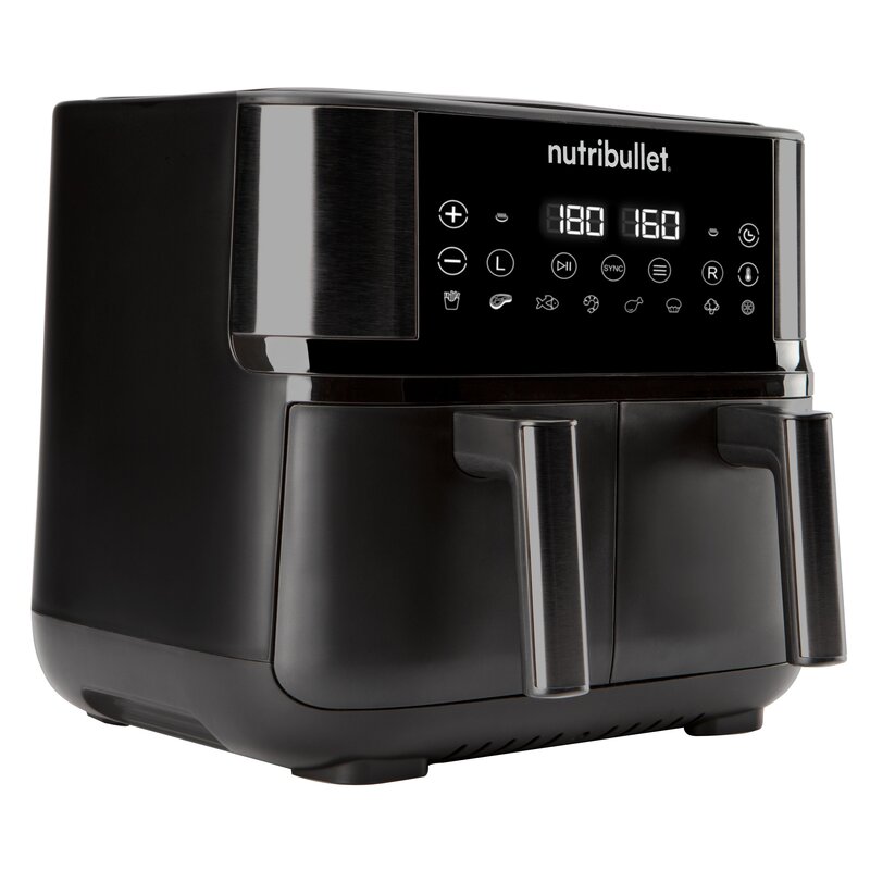 Air Fryer Frytkownica beztłuszczowa NUTRIBULLET Twin Drawer NBA081B 8l z podwójnym koszem