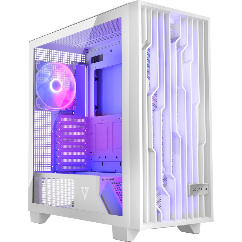MODECOM Obudowa komputerowa Volcano Perun Apex ARGB Midi biała