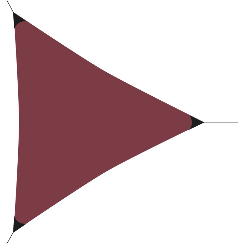 Żagiel przeciwsłoneczny PROGARDEN 984461 Bordowy 360 x 360 x 360 cm