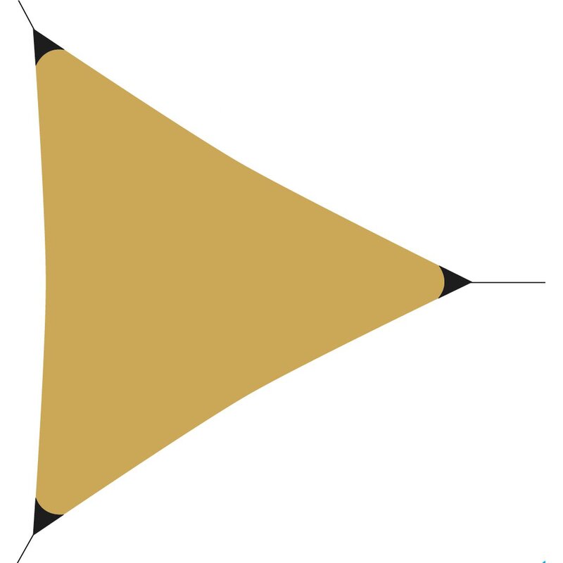 Żagiel przeciwsłoneczny PROGARDEN 984508 Żółty 360 x 360 x 360 cm