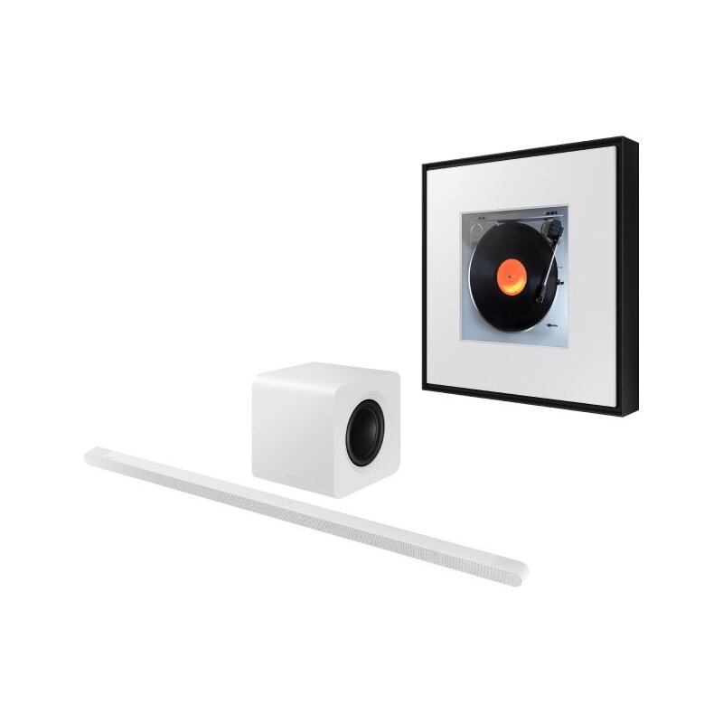 Soundbar SAMSUNG HW-S801D EN Biały + Głośnik multiroom SAMSUNG Music Frame HW-LS60D EN Czarny