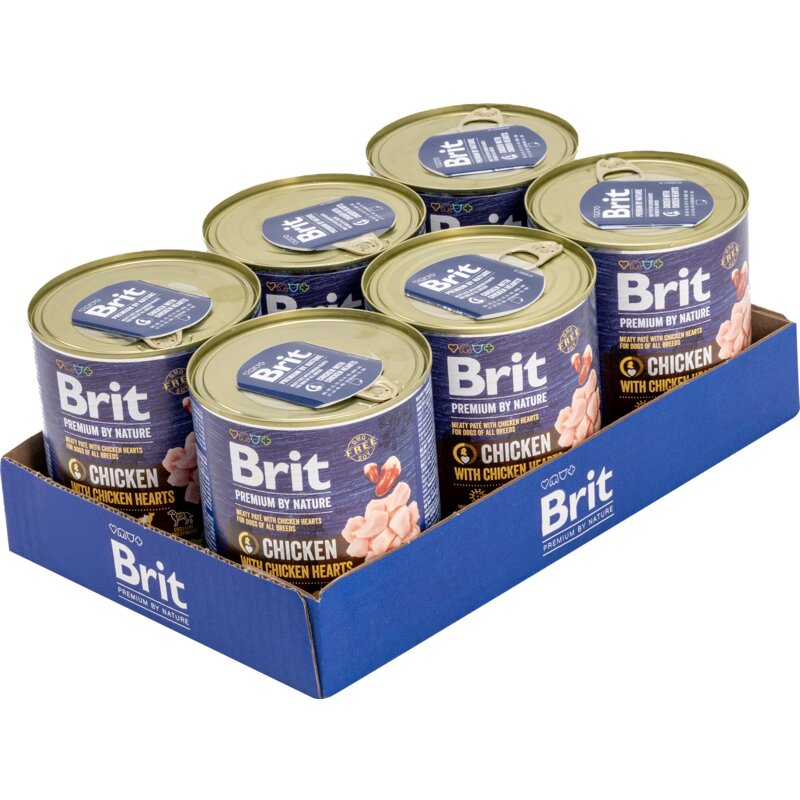 Karma dla psa BRIT Premium by Nature Kurczak z sercami 6 x 800 g