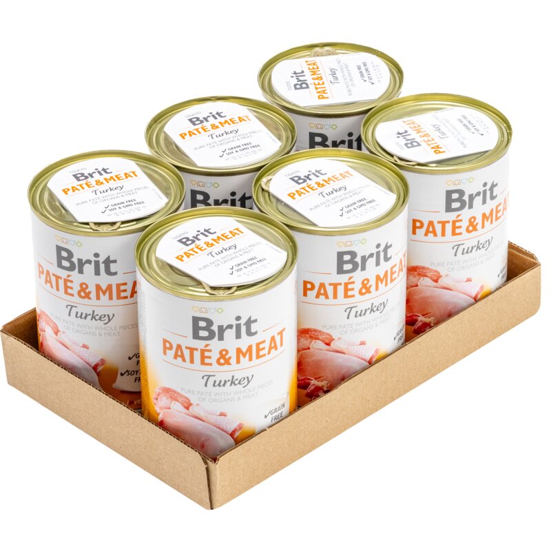 Karma dla psa BRIT Paté & Meat Indyk 6 x 400 g