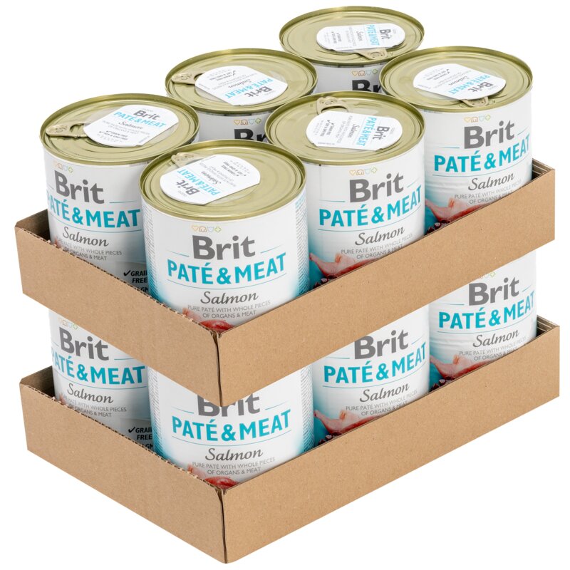 Karma dla psa BRIT Pate & Meat Łosoś 12 x 800 g