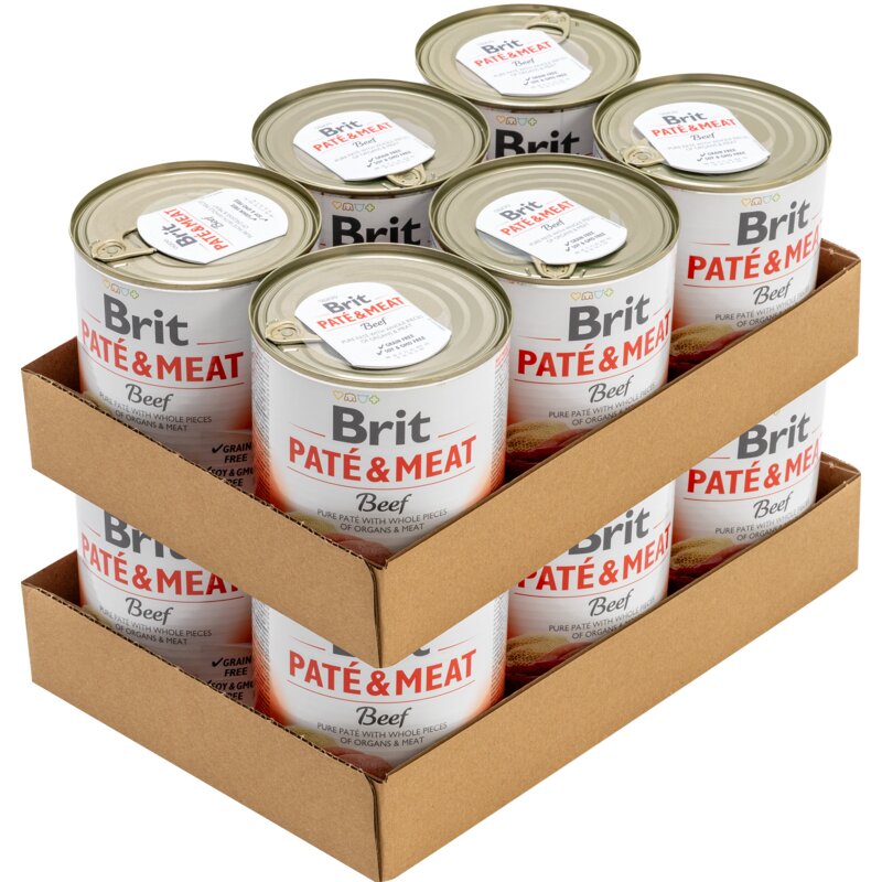 Karma dla psa BRIT Paté & Meat Wołowina 12 x 800 g