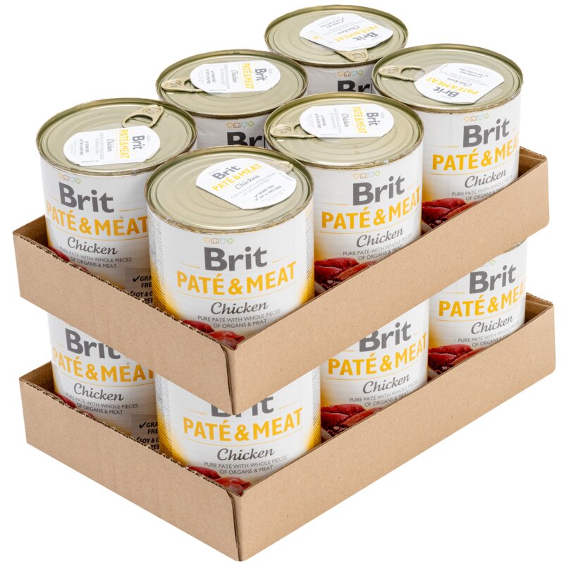 Karma dla psa BRIT Pate & Meat Kurczak 12 x 800 g