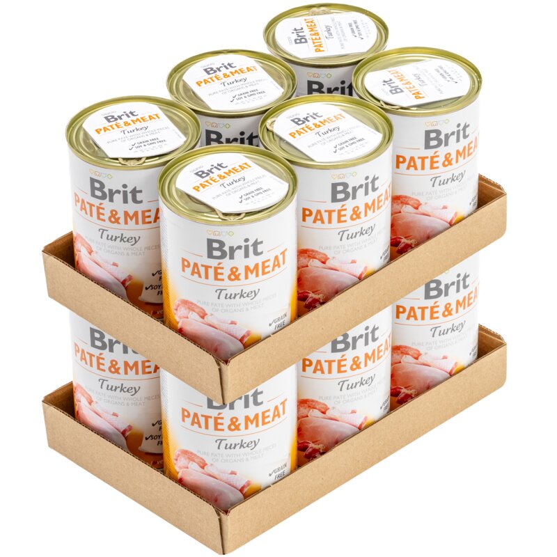 Karma dla psa BRIT Paté & Meat Indyk 12 x 400 g