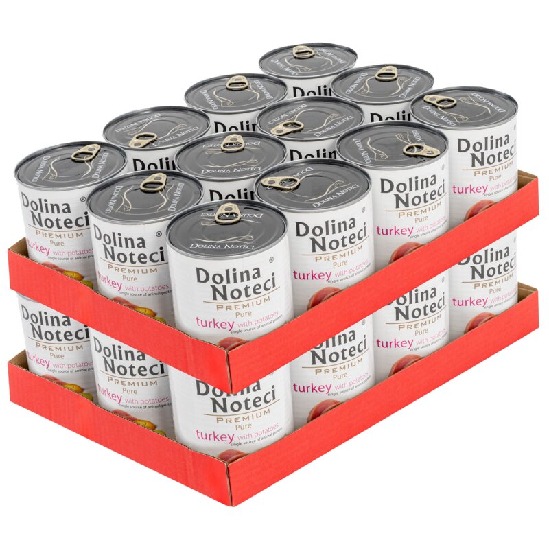 Karma dla psa DOLINA NOTECI Premium Pure bogata w indyka z ziemniakami 24 x 800 g