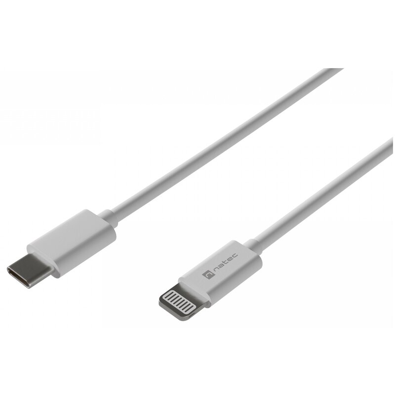Natec Kabel Lightning (M)->USB-C(M) 2m MFI Prati Biały