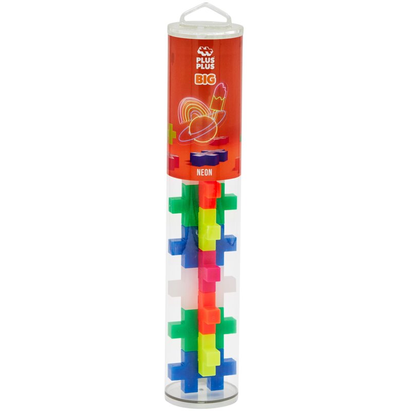Klocki plastikowe PLUS-PLUS Big Tuba Neonowa 014-3286
