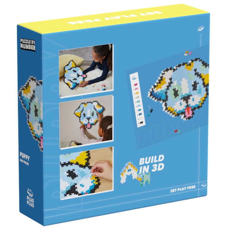 Klocki plastikowe PLUS-PLUS Puzzle by number Pies 014-3961
