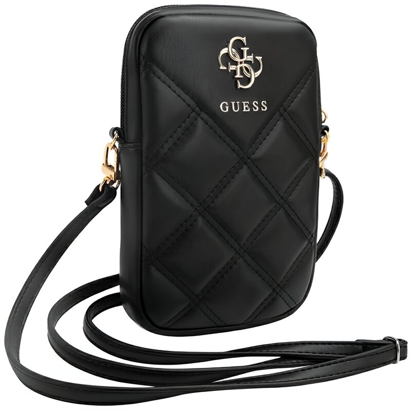 Torebka GUESS Zip Quilted 4G Czarny