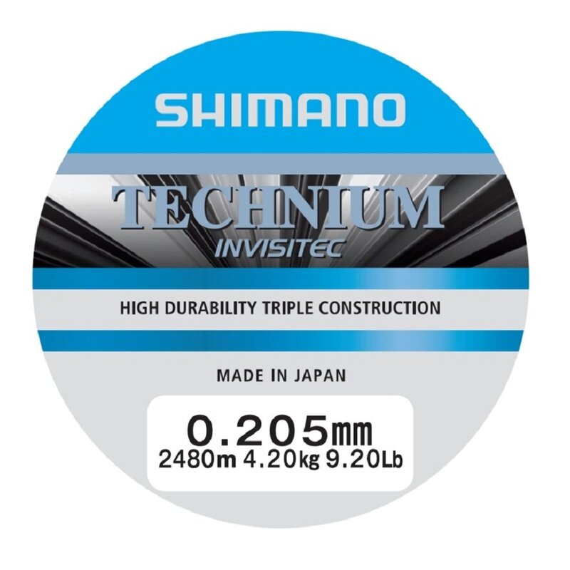 Żyłka SHIMANO Technium QP Invisitec 0.205 mm / 2480 m Szary