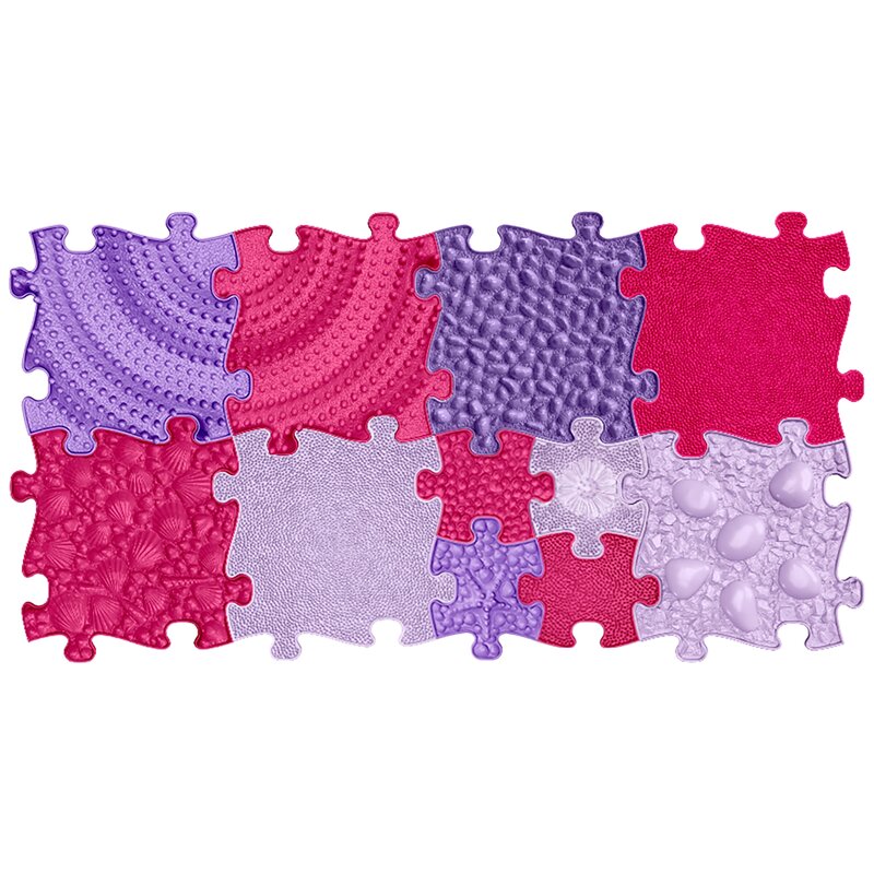 Mata sensoryczna ASKATO Muffik MFK-063 30 x 30 cm (11 elementów) Różowo-fioletowy