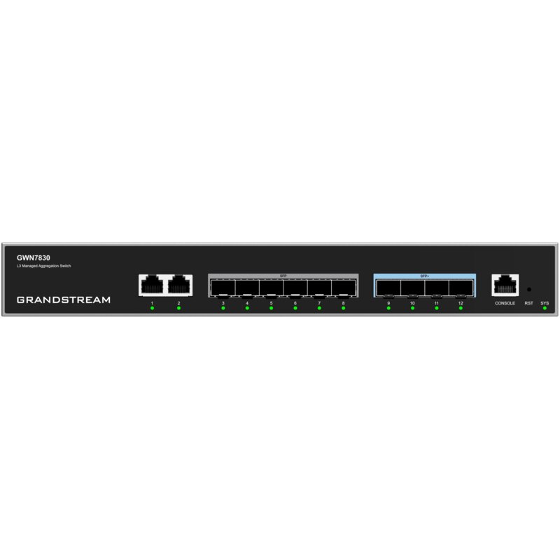 Switch GRANDSTREAM GWN7830 10 Gigabit Ethernet, 12 portów, Zarządzalny