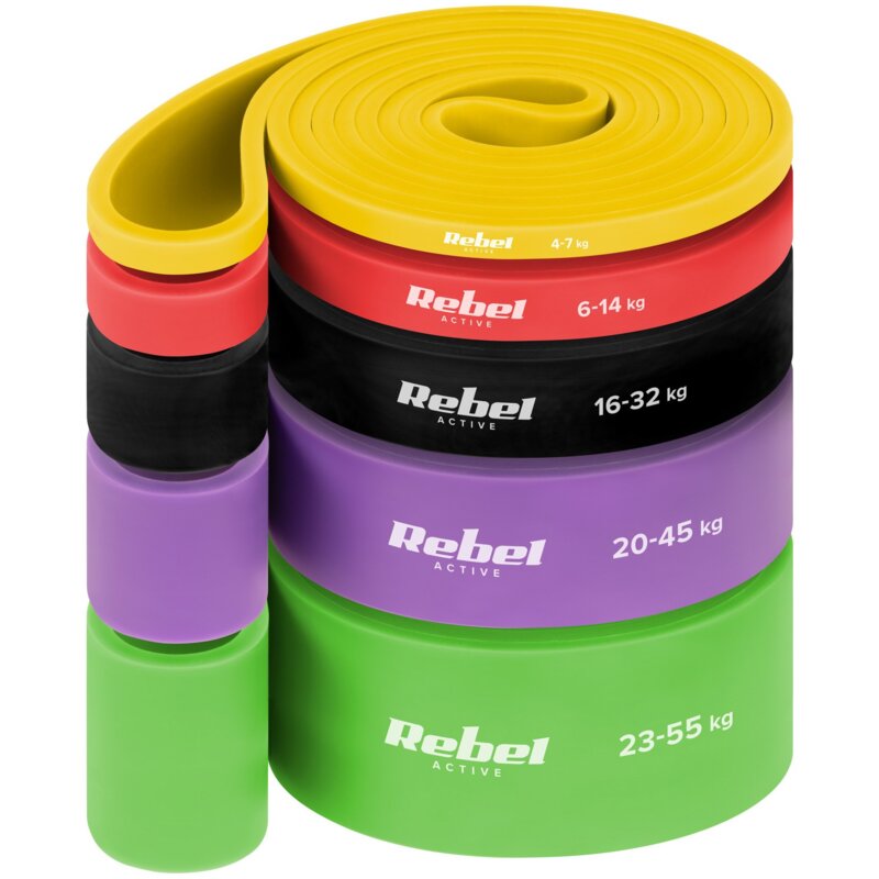 Zestaw gum do ćwiczeń REBEL ACTIVE RBA-3001-S5