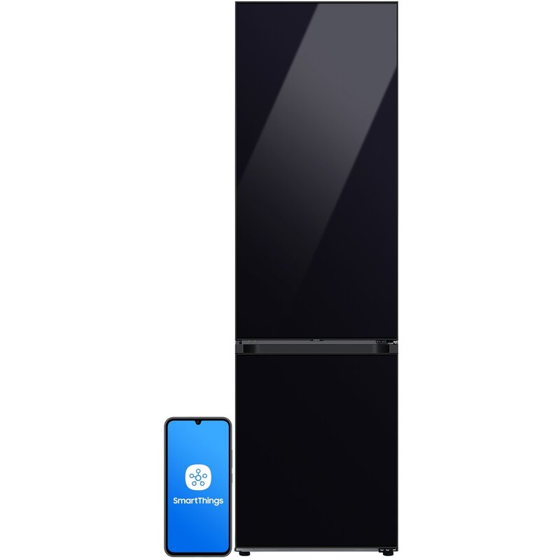 Samsung Bespoke RB38C7B6A22 Funkcje AI Pełny No Frost 203cm Komora świeżości Zdalne sterowanie Czarne szkło