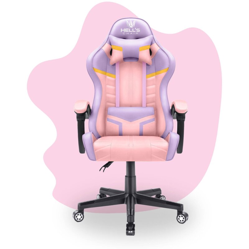 Fotel gamingowy HELL'S CHAIR HC- 1004 Kids Colorful Różowo-fioletowy