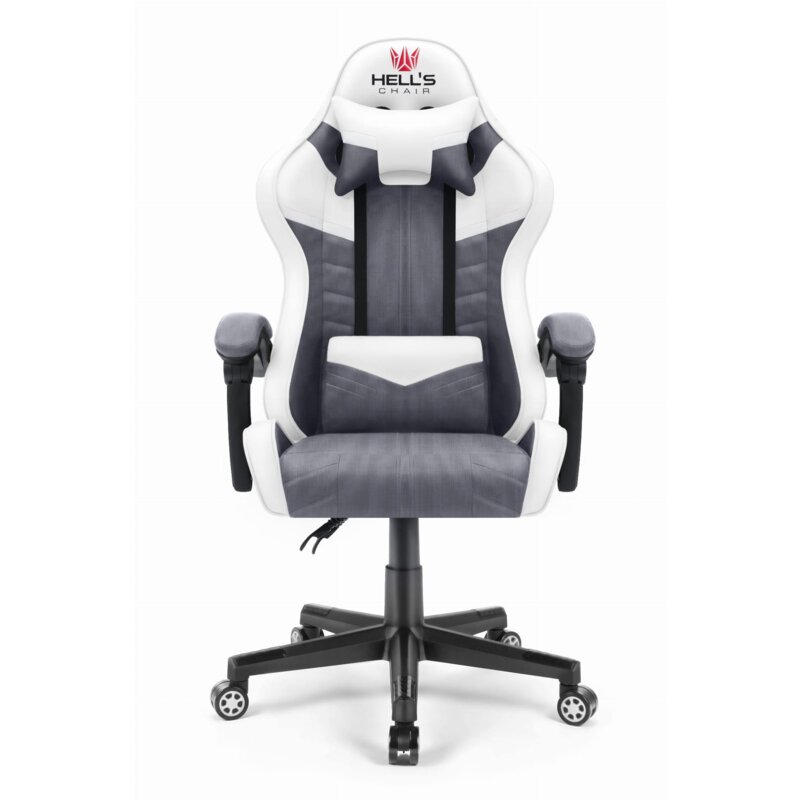 Fotel gamingowy HELL'S CHAIR HC- 1004 Biało-szary