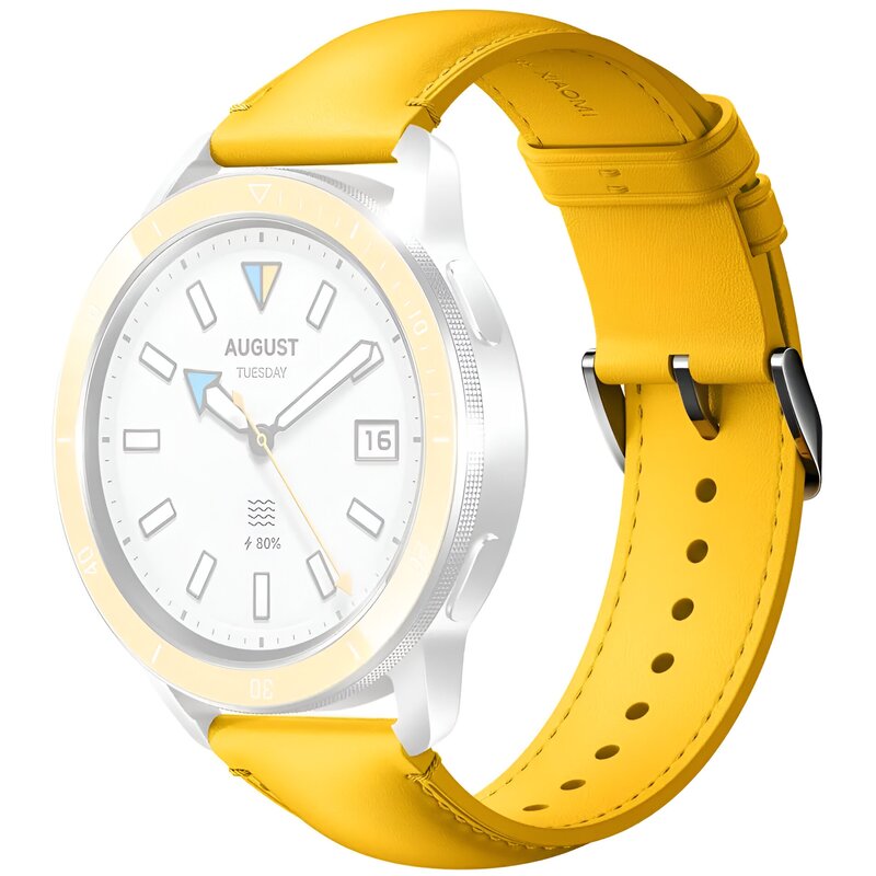 Pasek XIAOMI do Watch 5 active/lite/S3/S1/S1 Pro/2/2 Pro (szerokość paska 22 mm) Chrome Żółty