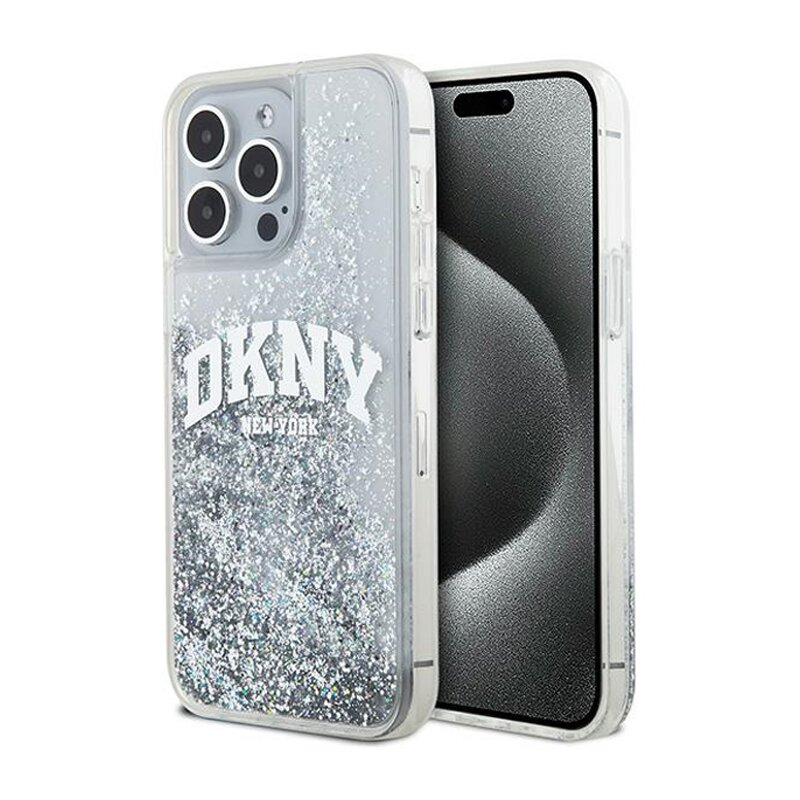 Etui DKNY Liquid Glitter Big Logo do Apple iPhone 15 Pro Max Biały