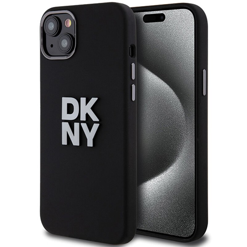 Etui DKNY Liquid Silicone Metal Logo do Apple iPhone 14 Plus/15 Plus Czarny